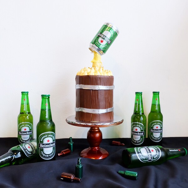 Heineken Alcohol Party Cake